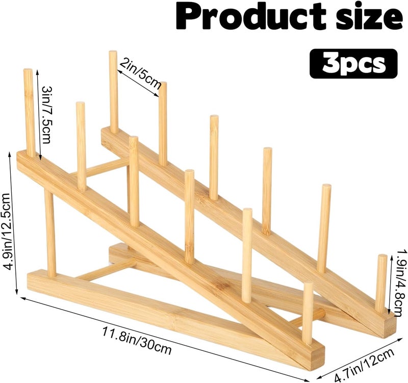Rainmae 3 Pack Small Art Drying Rack Art Storage Rack for Classroom 5 Layers Paint Display Rack Wood Storage Stand for Canvas, Art Storage Organizer for Painting Canvas, Wooden Tabletop Art Rack - Image 2